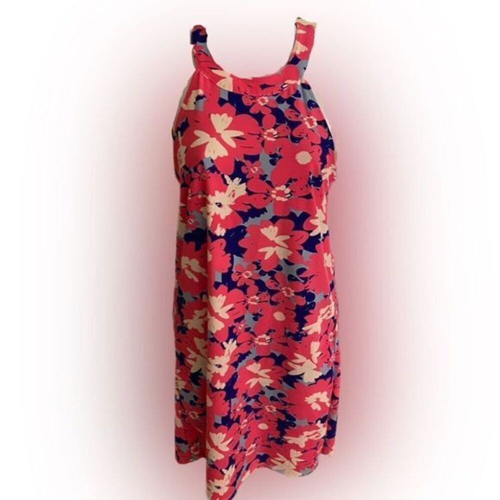 All for Color Dress - S pink , navy , white , nylon spandex UPF 50